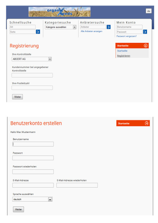 Hinweise zur Nutzung der Datenbank organicXseeds und Anleitung zu den verschiedenen Genehmigungsverfahren